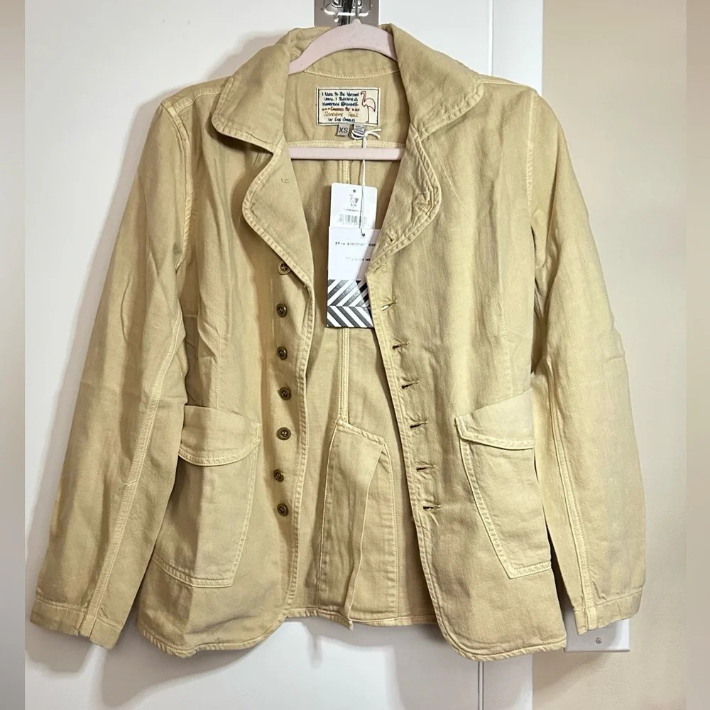 NWT Sandrine Rose Free People Womens Empire Jacket Sunflower Size Small